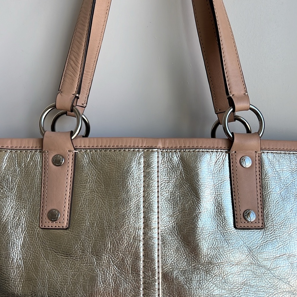 COACH Champagne Gold Tote - Picture 6 of 16